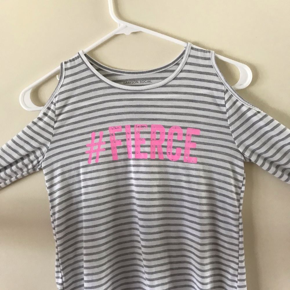 A long sleeve cold shoulder